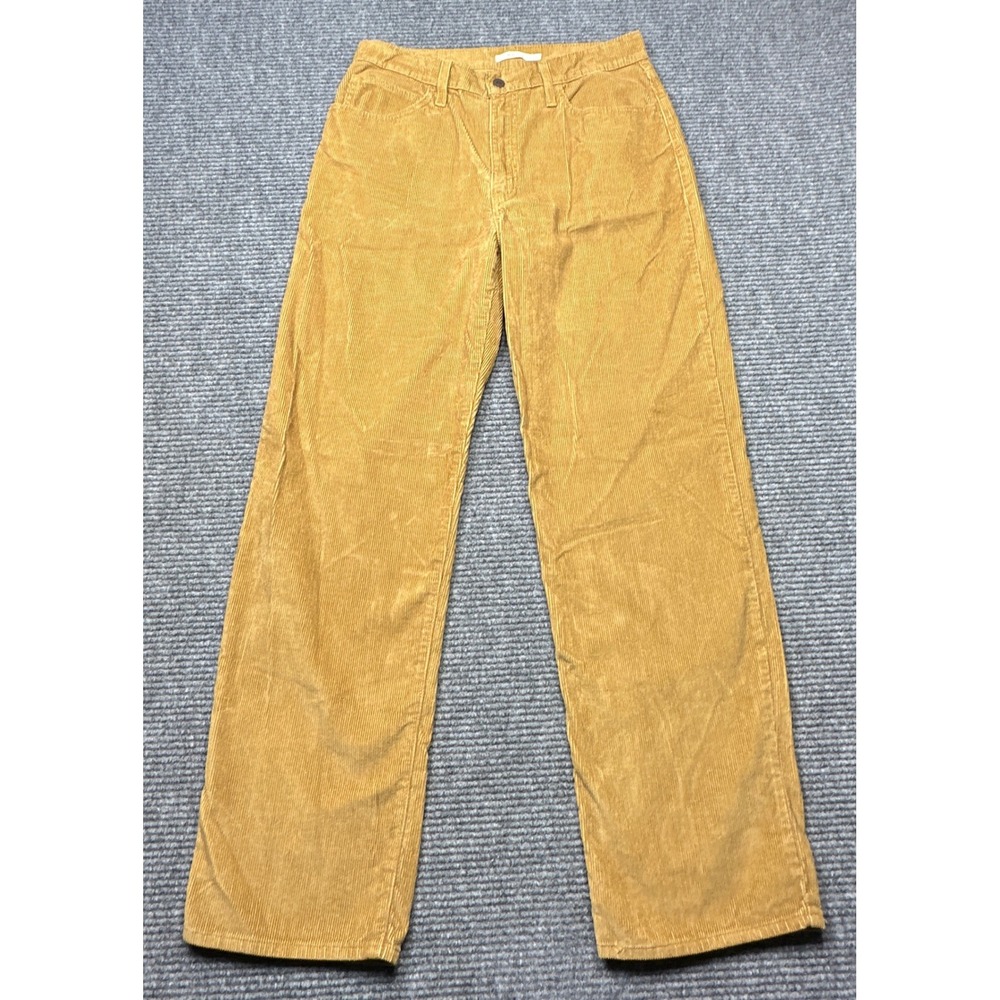Levi's '94 Baggy Pants Women 30 Tan Corduroy High Rise Wide Leg